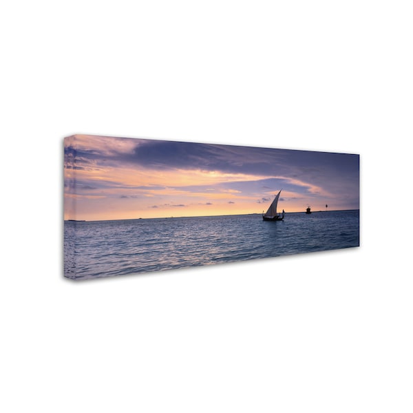 David Evans 'Dhoni Dream-Maldives' Canvas Art,6x19